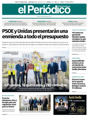 Portada de El Periódico Extremadura, 2 de junio de 2026