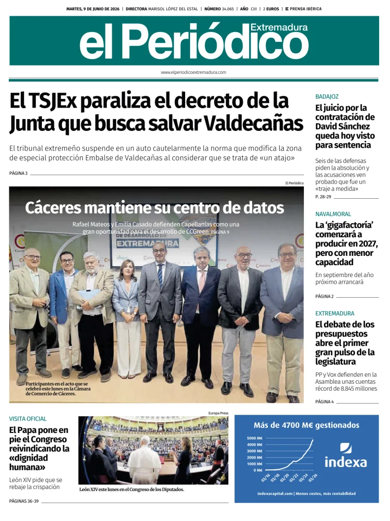 Portada de El Periódico Extremadura