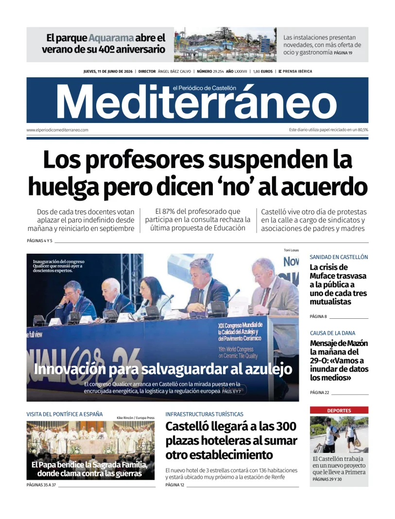 Portada de El Periódico Mediterráneo