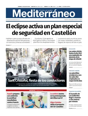 Portada de El Periódico Mediterráneo, 12 de julio de 2026