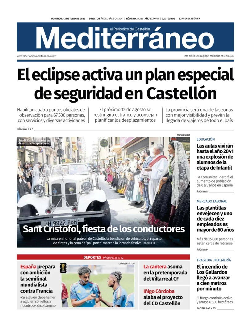 Portada de El Periódico Mediterráneo