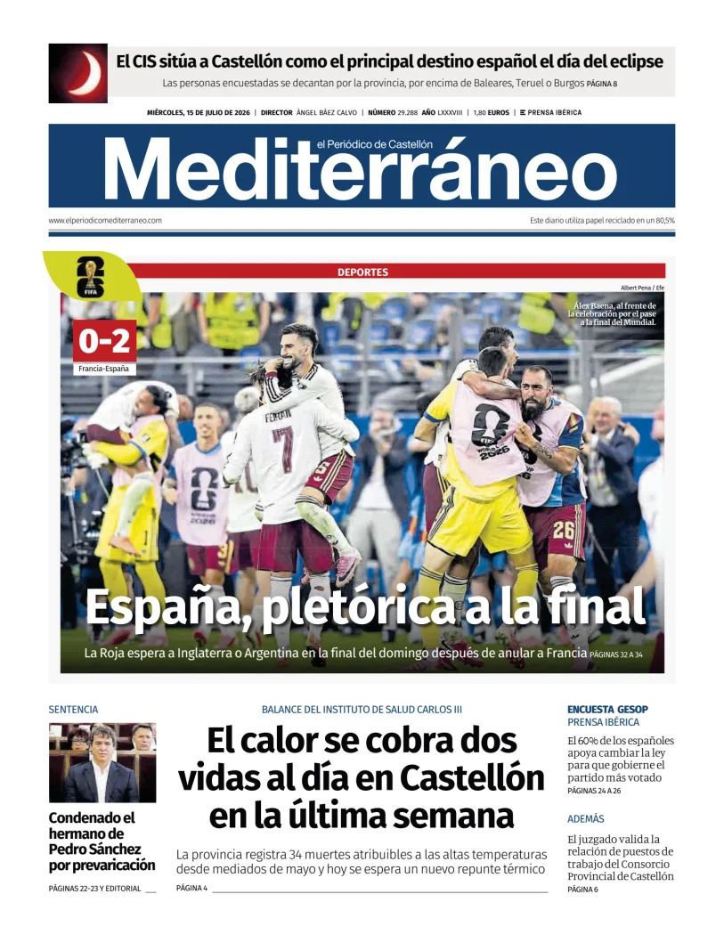 El Periódico Mediterráneo — 15/07