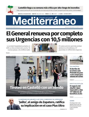 Portada de El Periódico Mediterráneo, 22 de julio de 2026