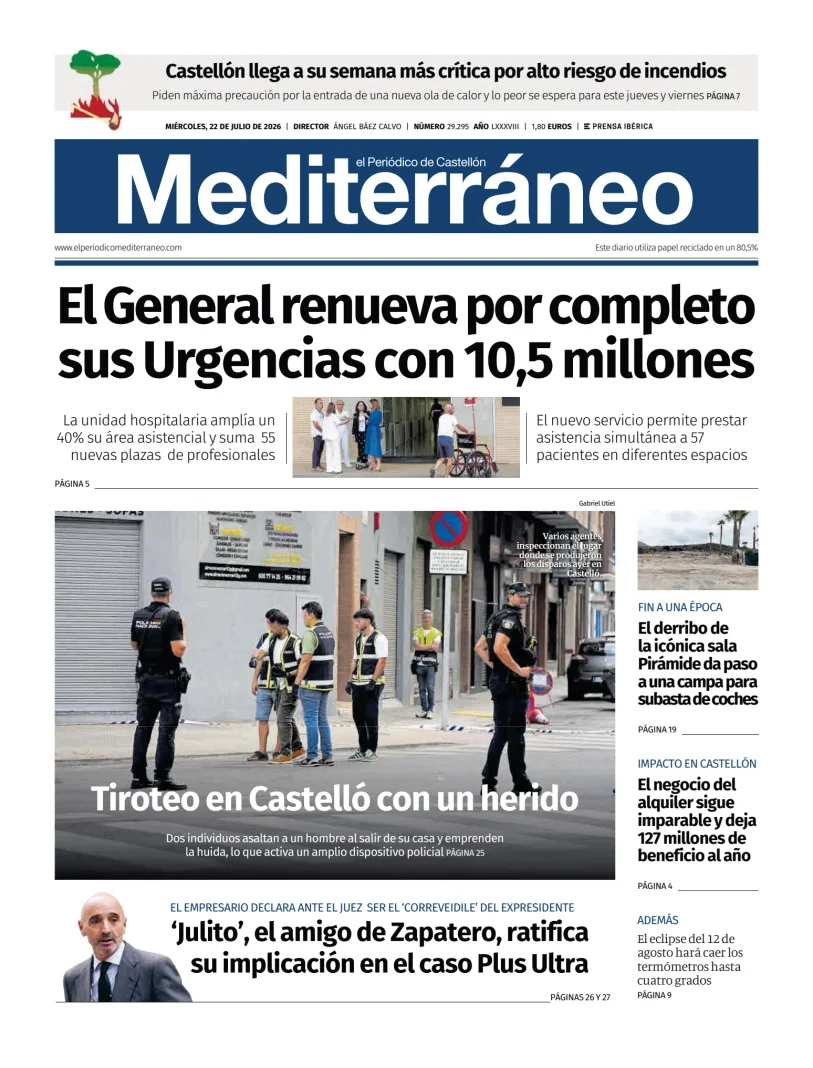Portada de El Periódico Mediterráneo