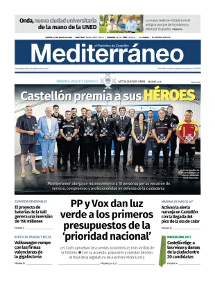 Portada de El Periódico Mediterráneo, 23 de julio de 2026