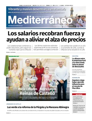 Portada de El Periódico Mediterráneo, 24 de julio de 2026