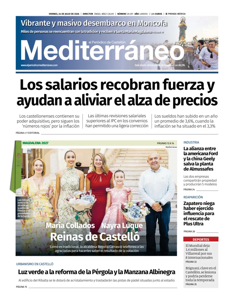 Portada de El Periódico Mediterráneo