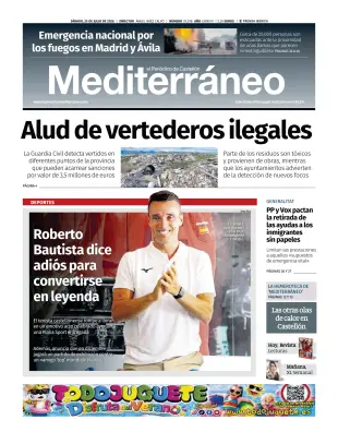 Portada de El Periódico Mediterráneo, 25 de julio de 2026
