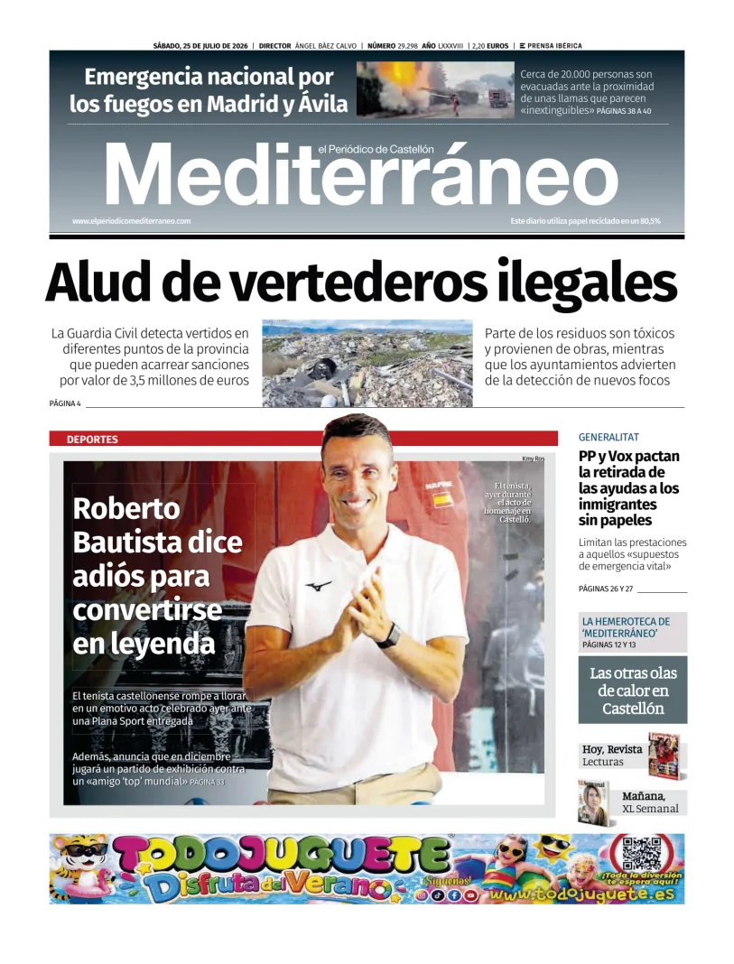 Portada de El Periódico Mediterráneo
