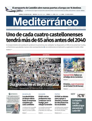 Portada de El Periódico Mediterráneo, 31 de mayo de 2026