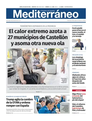 Portada de El Periódico Mediterráneo, 9 de julio de 2026