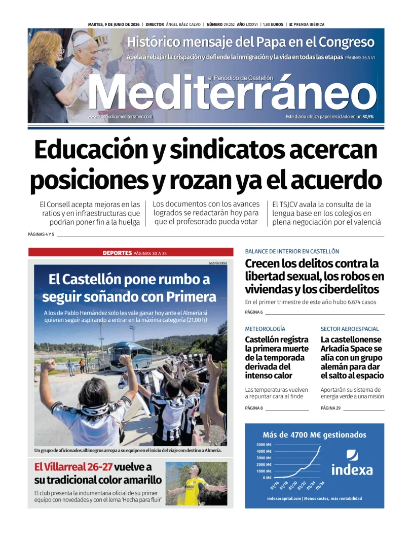 Portada de El Periódico Mediterráneo