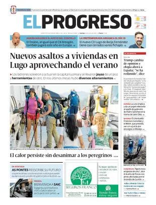 Portada de El Progreso, 10 de julio de 2026