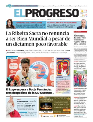 Portada de El Progreso, 10 de junio de 2026