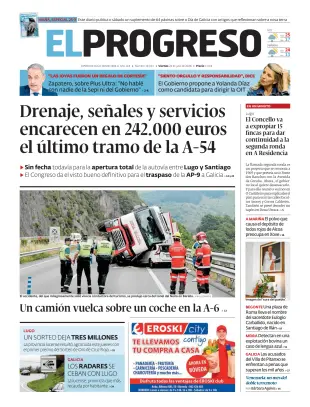 Portada de El Progreso, 24 de julio de 2026