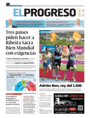 Portada de El Progreso, 27 de julio de 2026