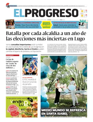 Portada de El Progreso, 31 de mayo de 2026