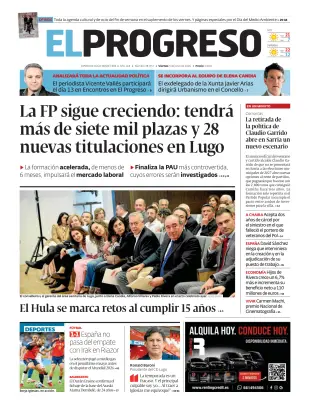 Portada de El Progreso, 5 de junio de 2026