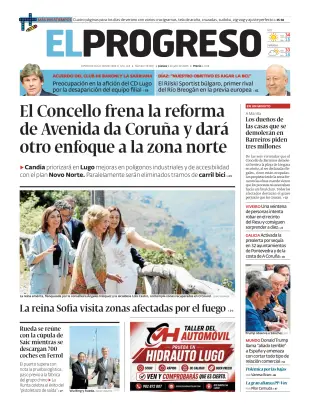 Portada de El Progreso, 9 de julio de 2026