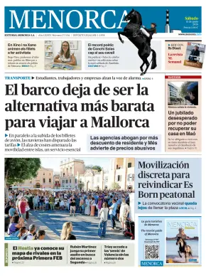 Portada de Es Diari, 13 de junio de 2026