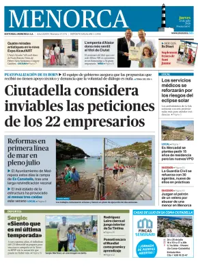 Portada de Es Diari, 23 de julio de 2026