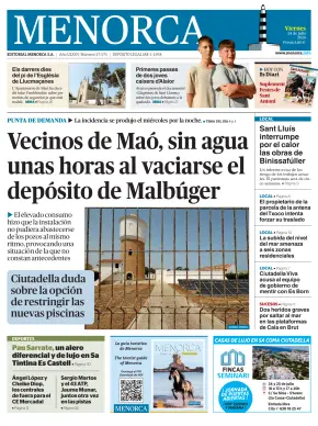 Portada de Es Diari, 24 de julio de 2026