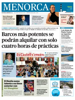 Portada de Es Diari, 25 de julio de 2026