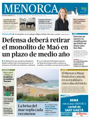 Portada de Es Diari, 28 de julio de 2026