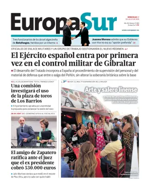 Portada de Europa Sur, 22 de julio de 2026