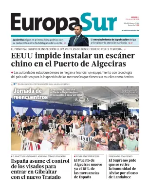 Portada de Europa Sur, 23 de julio de 2026