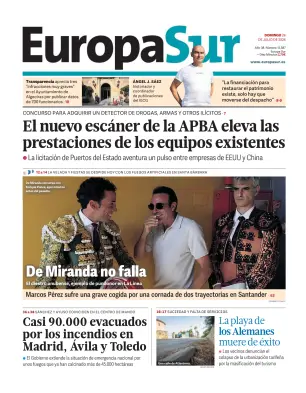 Portada de Europa Sur, 26 de julio de 2026