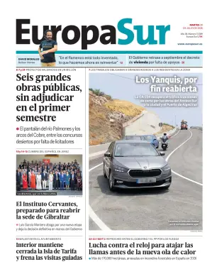 Portada de Europa Sur, 28 de julio de 2026