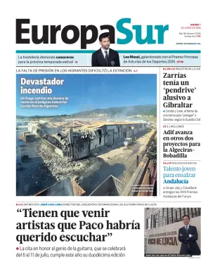 Portada de Europa Sur, 4 de junio de 2026
