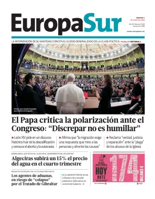 Portada de Europa Sur, 9 de junio de 2026