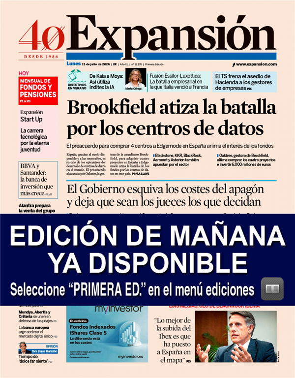 Portada de Expansión, 12 de julio de 2026