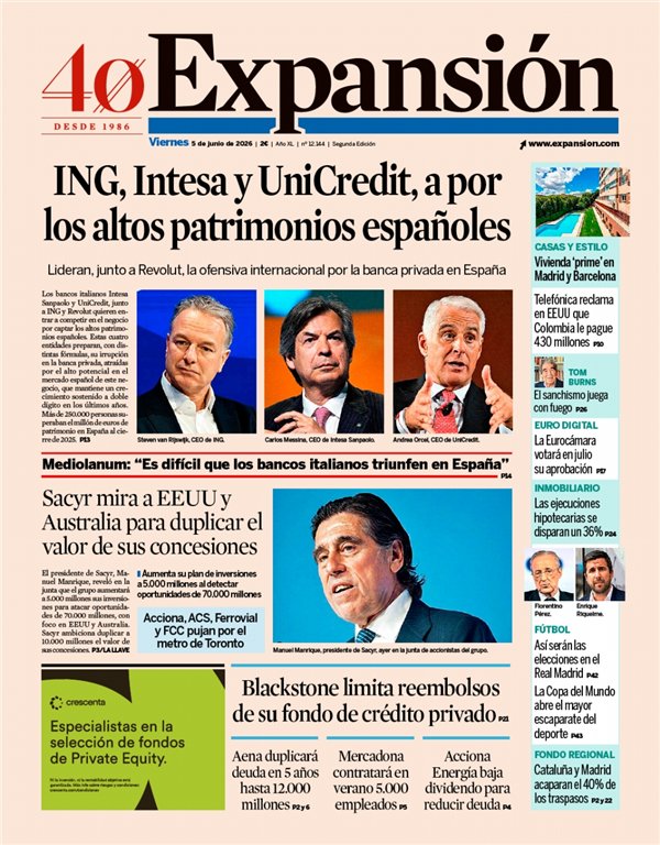 Portada de Expansión, 5 de junio de 2026
