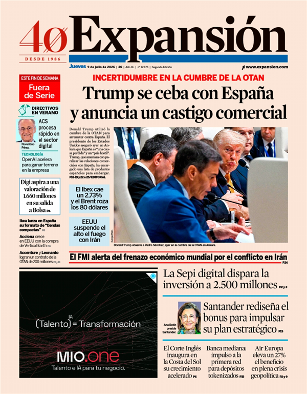 Portada de Expansión, 8 de julio de 2026