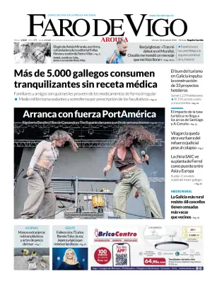Portada de Faro de Vigo (Arousa), 10 de julio de 2026