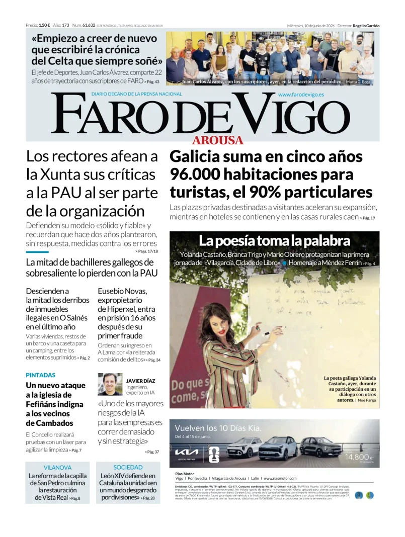 Portada de Faro de Vigo (Arousa)