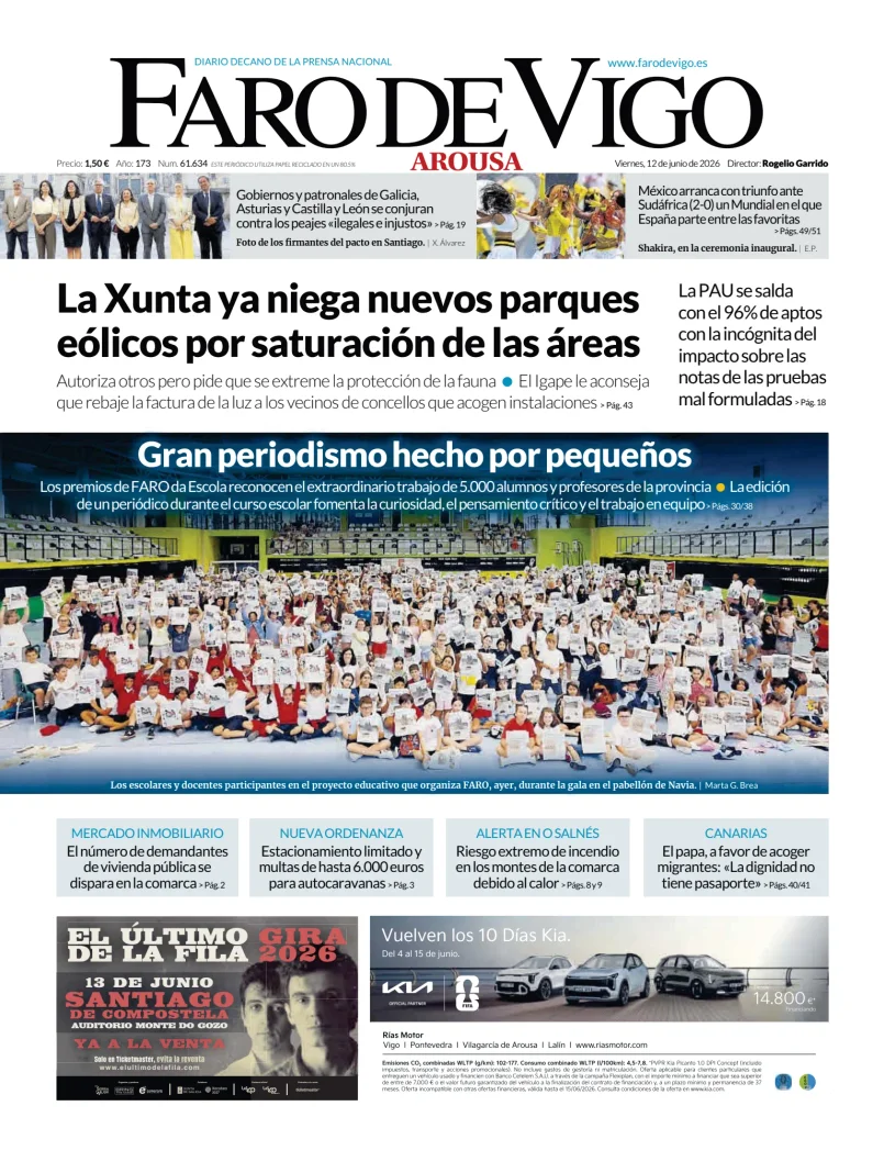 Portada de Faro de Vigo (Arousa)