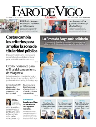Portada de Faro de Vigo (Arousa), 23 de julio de 2026
