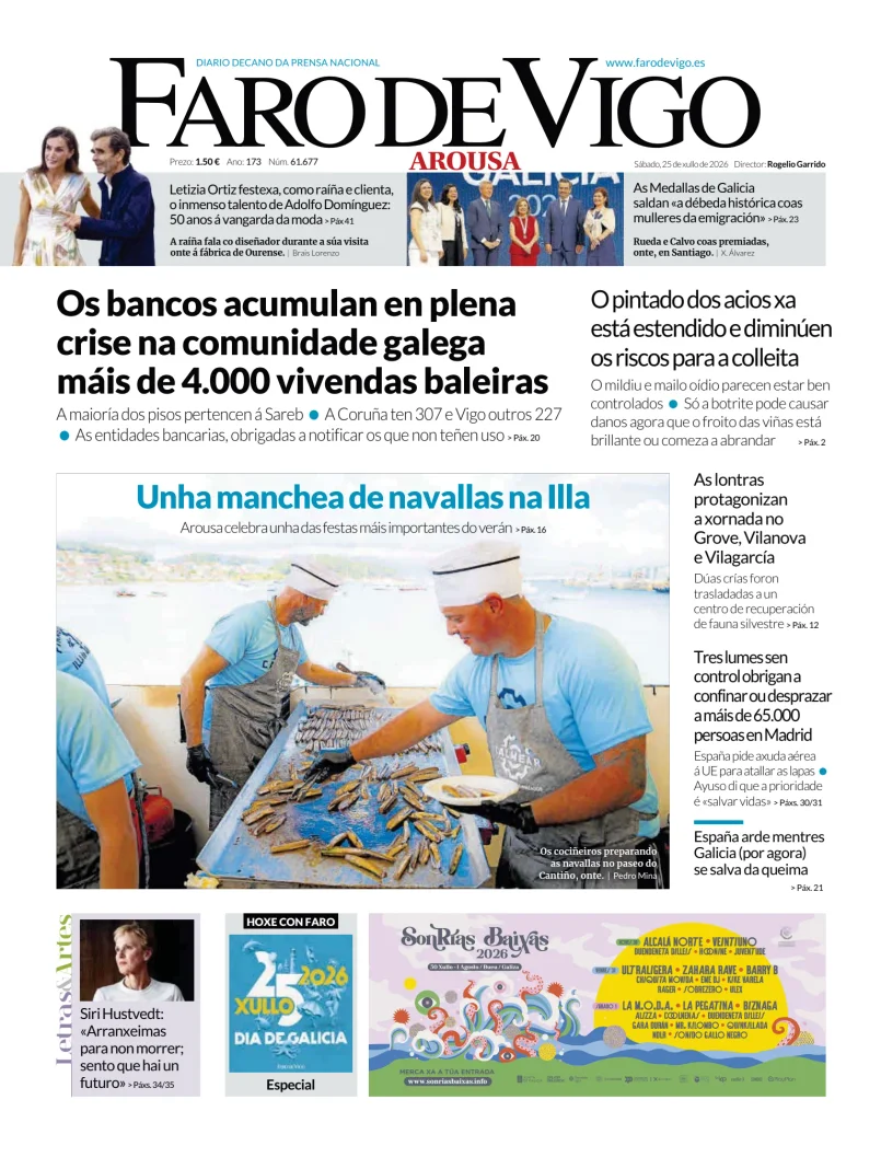 Portada de Faro de Vigo (Arousa)