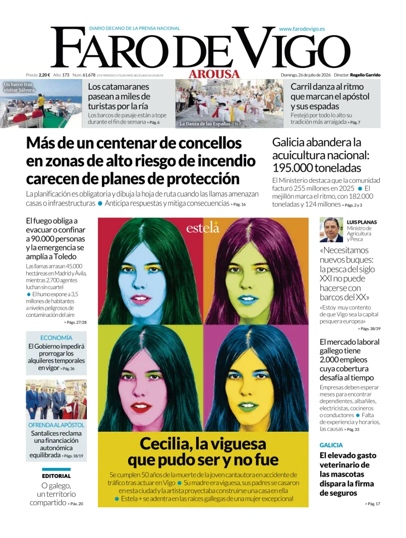 Portada de Faro de Vigo (Arousa)