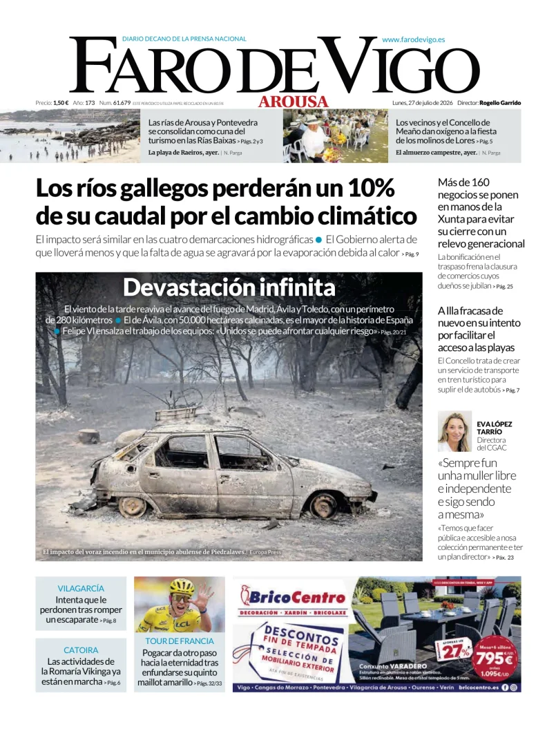 Portada de Faro de Vigo (Arousa)