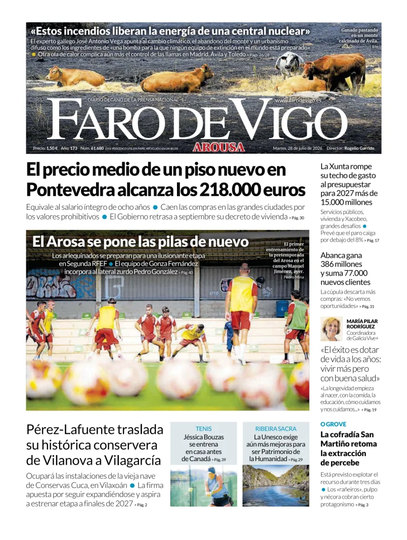 Portada de Faro de Vigo (Arousa)