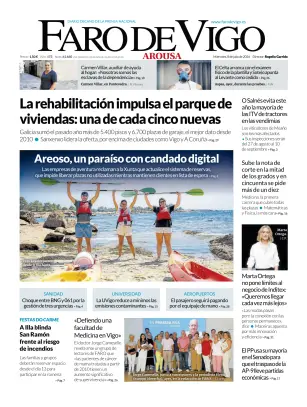 Portada de Faro de Vigo (Arousa), 8 de julio de 2026