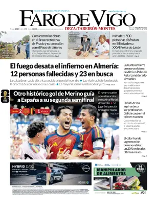 Portada de Faro de Vigo (Deza/Tabeiros-Montes), 11 de julio de 2026