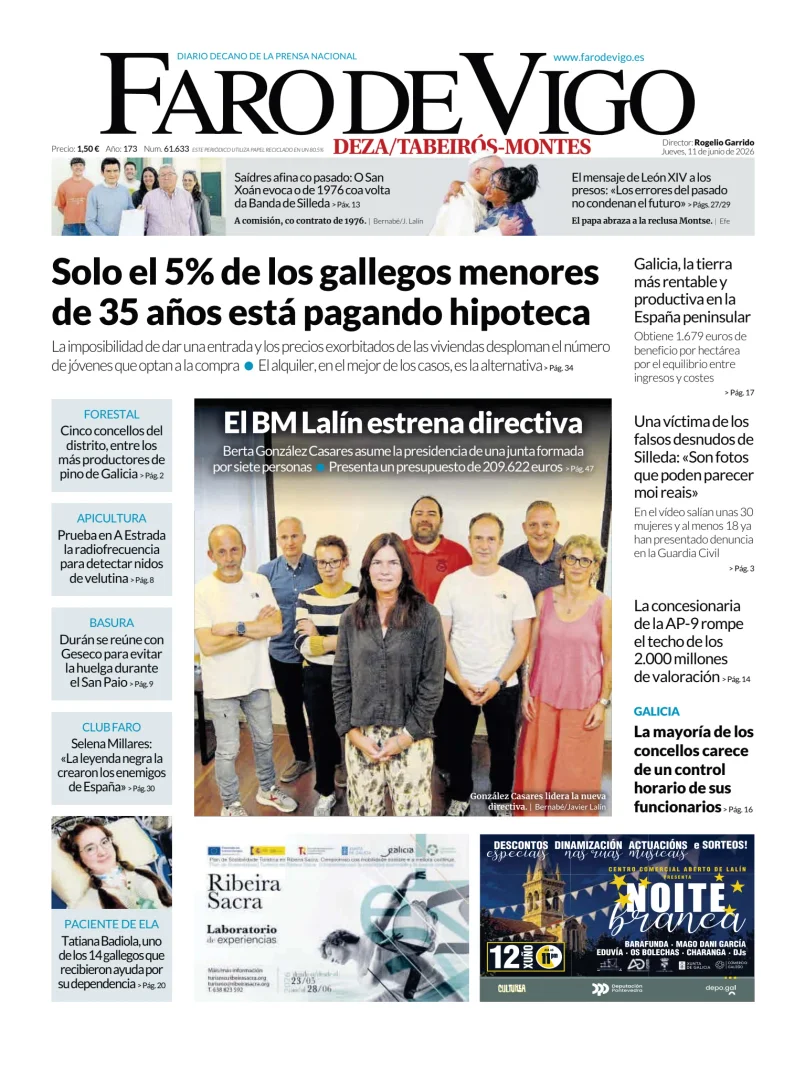 Portada de Faro de Vigo (Deza/Tabeiros-Montes)