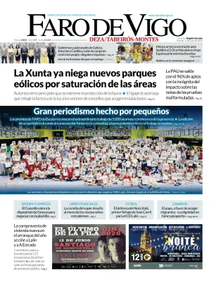 Portada de Faro de Vigo (Deza/Tabeiros-Montes), 12 de junio de 2026