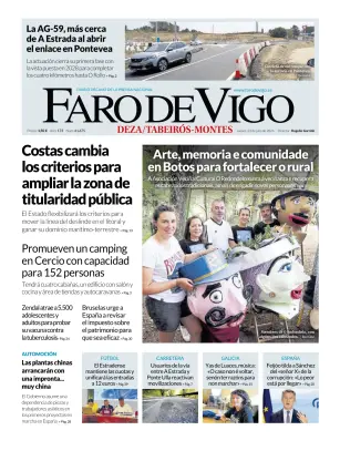 Portada de Faro de Vigo (Deza/Tabeiros-Montes), 23 de julio de 2026